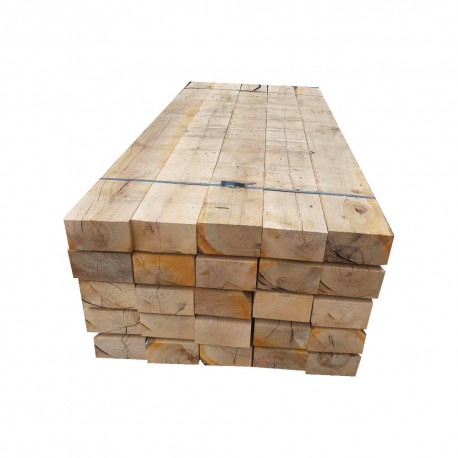 60X Ballestas de tren de madera – Roble – 2600 x 250 x 150 mm
